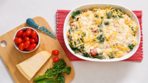 Pesto Chicken & Rice Bake - cheese