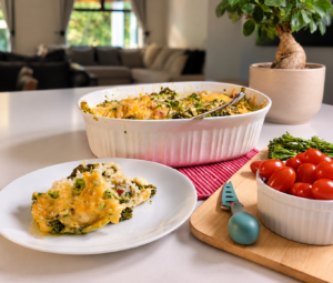 Pesto Chicken Rice Bake