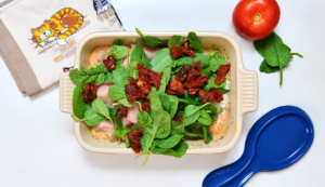 10-minute prep chicken lasgne - sun dried tomatoes