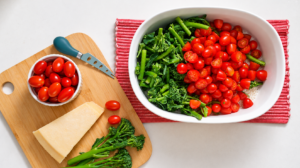 Pesto Chicken & Rice Bake - Cherry Tomatoes